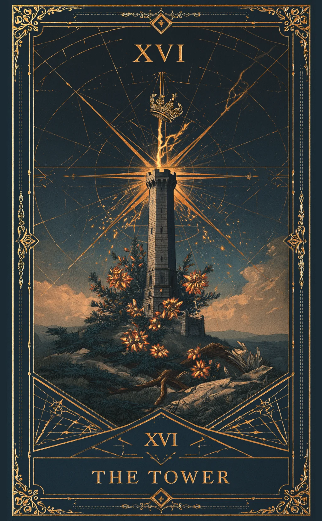 THE TOWER — MAJOR ARCANA