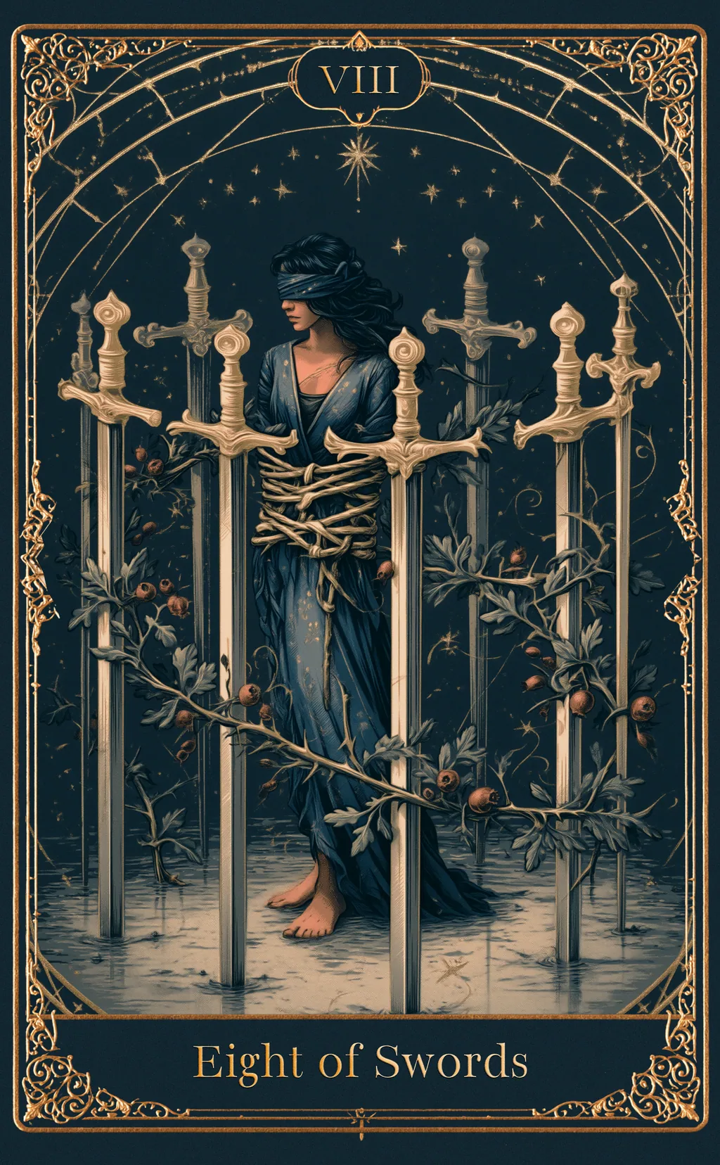 EIGHT OF SWORDS — SWORDS