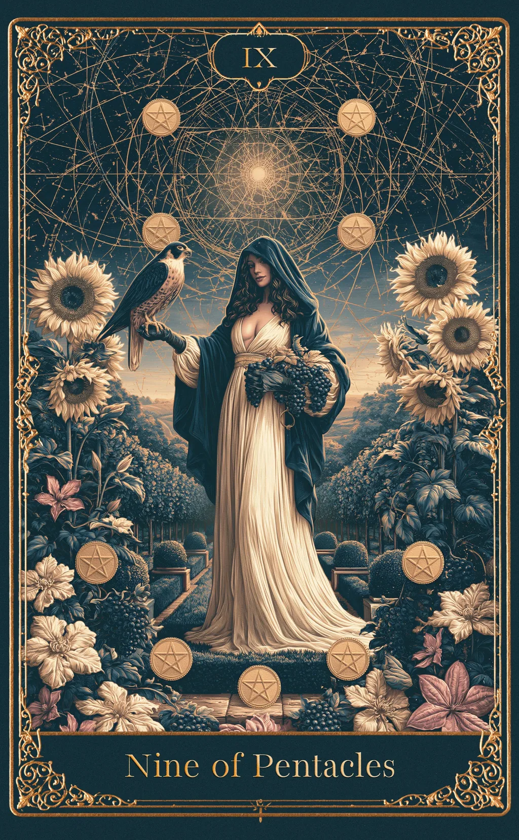 NINE OF PENTACLES — PENTACLES